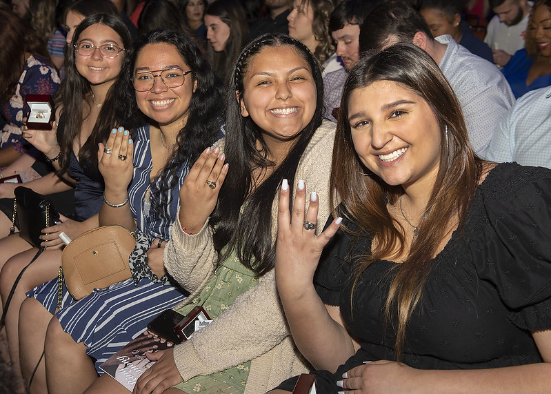 SHSU students at ring ceremony 